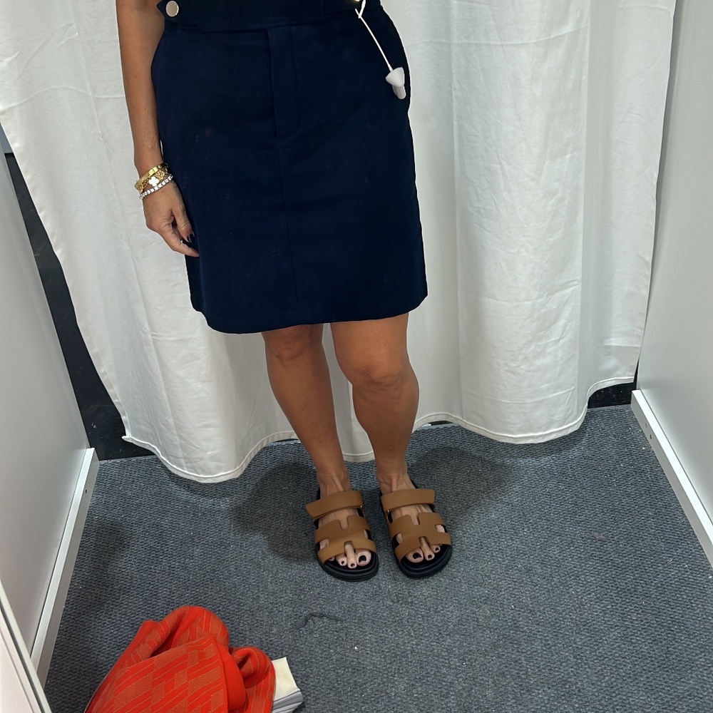 Navy blue Hermes skirt